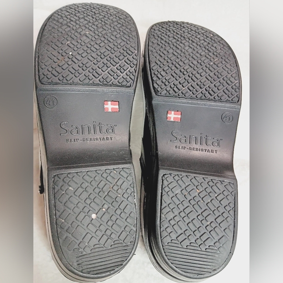 Black Sanita Clogs Size EU41 / US 10 - Picture 6 of 8